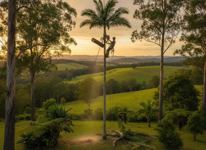Palm Tree Removal performed by Brisbane South Arborist in the Brisbane South