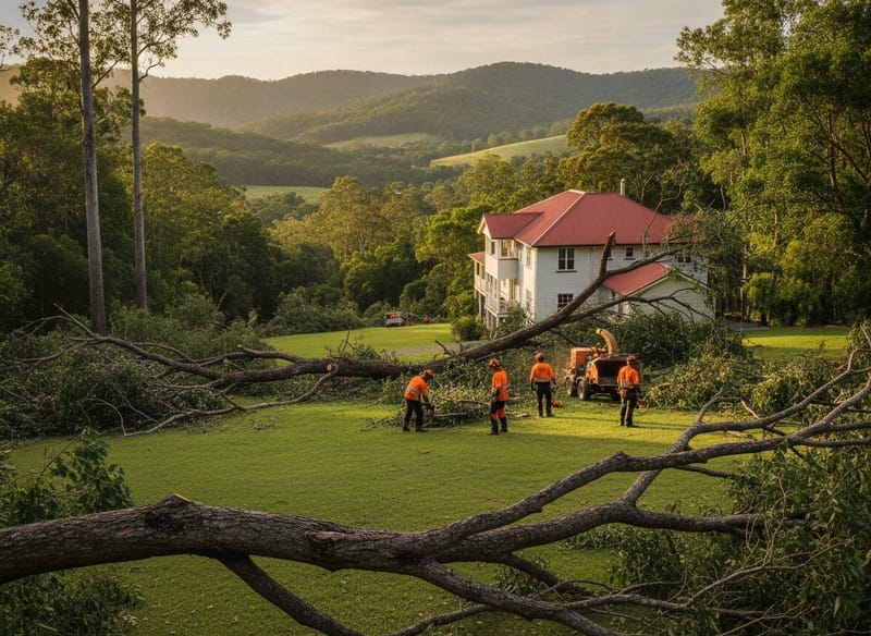 Storm Damage Tree Removal performed by Brisbane South Arborist in the Brisbane South